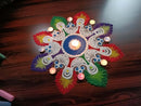 NOBILITY Rangoli Powder Colors Bottles Tools Tubes Design Creativity Diwali Floor Ceramic Colours Rangoli Color Powder Rang for Navratri Pongal Pooja Mandir (Pack of 10 Bottles)