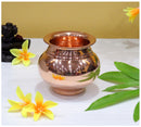 NOBILITY Copper Kalash Lota Gadwa Glossy Pooja Articles for Home Temple Decorative Puja Items for Poojan Purpose Return Gift