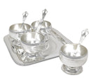 Nobility Premium Silver Plated Bowl Spoon & Tray Dessert Set