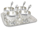 Nobility Premium Silver Plated Bowl Spoon & Tray Dessert Set