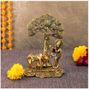 NOBILITY Krishna Statue Idol with Cow and Calf Under Tree Idol Hindu Puja Religious Murti for Janmashtami Diwali Home Decoration Temple Pooja Decor Wedding Return Gift Items