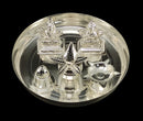 NOBILITY Silver Plated Pooja Thali Set 6 Inch with Idols and Accessories Puja Decorative Items for Home Mandir Office Wedding Return Gift