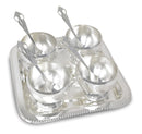 Nobility Premium Silver Plated Bowl Spoon & Tray Dessert Set