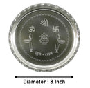 NOBILITY Silver Plated Pooja thali Set 08 Inch Festival Ethnic Puja Thali Items for Home, Office, Mandir, Weeding Gift