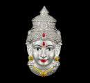 NOBILITY Silver Plated Laxmi Mukhota Varalakshmi Idol Statue for Daily Pooja Occasion Puja Gift Items for Temple, Home, Office and Festive Season