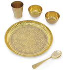 NOBILITY Baby Dinner Set Brass 8 Inch for Annaprashan Sanskar Rice Ceremony Gift for Girls Boys Kids Festive Birthday Return Home Decorative Gifts Items