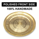 NOBILITY Brass Pooja Plate 12 Inch Pure Pital Arti Thali Pooja Thali Set Traditional Handcrafted for Puja Ghar Home Office Mandir Diwali Weeding Return Gift Items