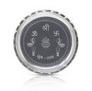 NOBILITY Pooja Thali Set Silver Plated with Blue Gift Box Designed Puja Plate 8 Inch for Home Office Diwali Wedding Return Gift Items