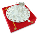 NOBILITY Pooja Thali Set Silver Plated with Red Gift Box