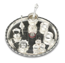 NOBILITY 12 Inch Silver Plated Pooja Thali Set with Accessories Daily Puja Decorative Gifts for Home Office Mandir Diwali Wedding Return Gift Items
