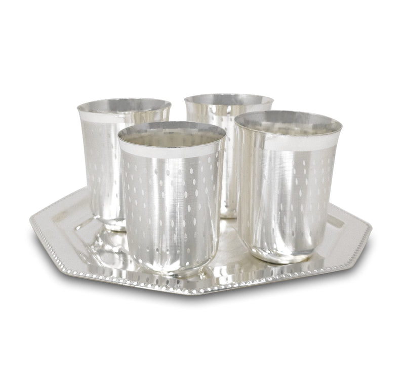 Nobility Glass Tray Set Silver Plated Serving Diwali Christmas Eid Wedding Return Corporate Gifts