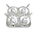 Nobility Premium Silver Plated Bowl Spoon & Tray Dessert Set
