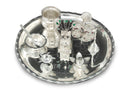 NOBILITY 12 Inch Silver Plated Pooja Thali Set with Accessories Daily Puja Decorative Gifts for Home Office Mandir Diwali Wedding Return Gift Items