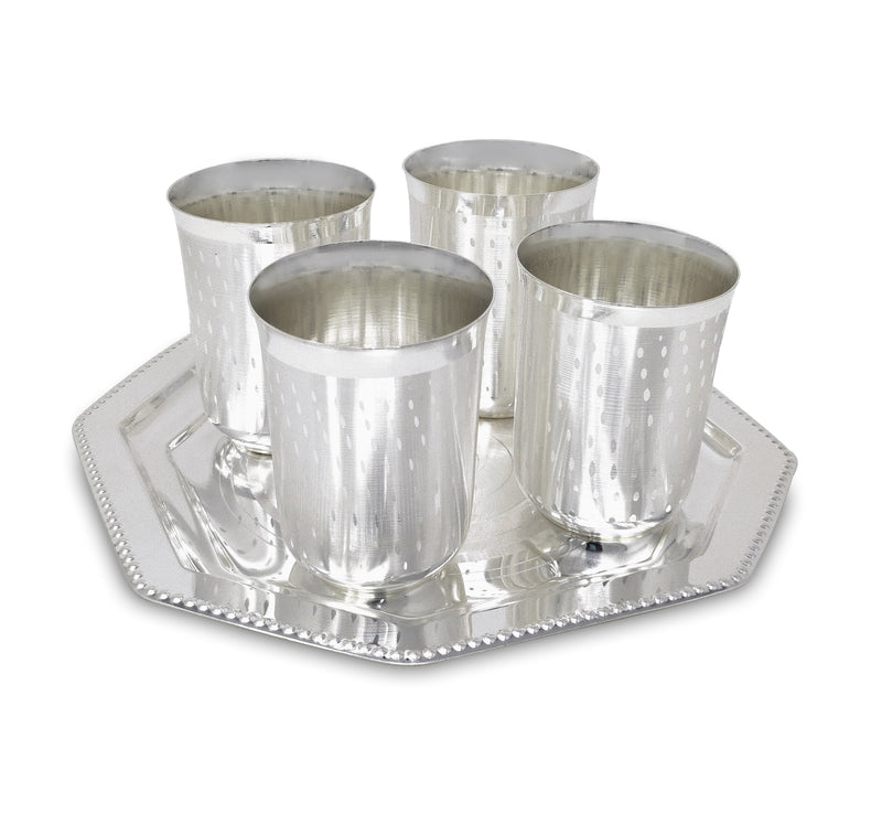 Nobility Glass Tray Set Silver Plated Serving Diwali Christmas Eid Wedding Return Corporate Gifts