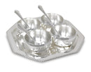 Nobility Premium Silver Plated Bowl Spoon & Tray Dessert Set