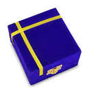 NOBILITY Crystal Diya with Blue Velvet Gift Box German Silver Chrystal Akhand Piyali Dia Pooja Items Diwali Decoration Puja Gifts Handmade Oil Lamp