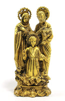 NOBILITY  Brass Holy Family of Mother Mary, Joseph, Jesus Christ Idol Statue Sculpture - (7.5" Inches Height)