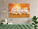 NOBILITY 7 Horse Vastu Canvas Painting with Frame For Energize Your Space with Prosperity and Harmony | Modern Painting For Living Room, Bed Room, Office & Wall Decoration (24 x 15 inch