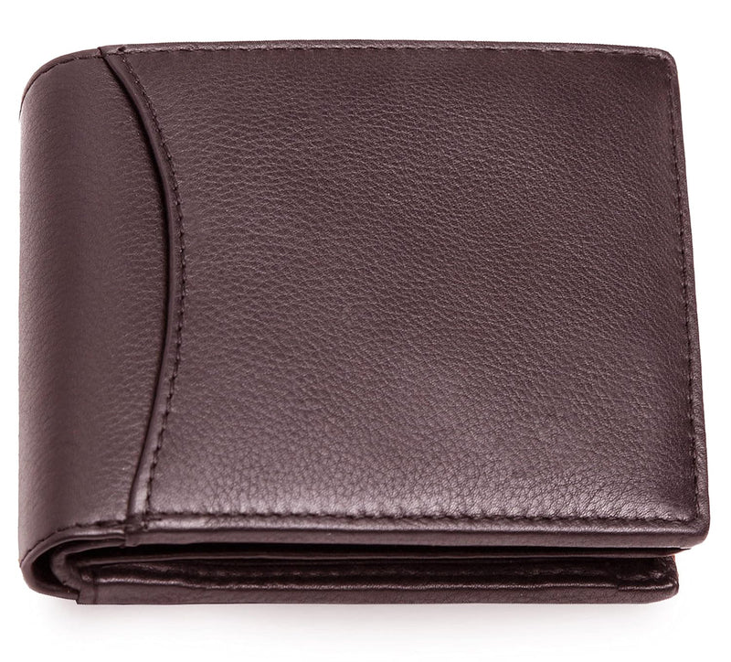 NOBILITY Rfid Protected Leather Wallet For Men, Brown