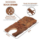 NOBILITY Wooden Hand Carved Holy Book Stand Figurine, Brown, 12x5.5 inch, 1 Piece