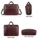 NOBILITY Leather Laptop Bag for Men I Fits Upto 15.6 Inch Laptop/MacBook I Padded Laptop Compartment I Carry Handles with Adjustable Strap I DIMENSION : L-16 inch W-4 inch H-12 inch