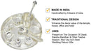 NOBILITY Silver Plated Pooja thali Set 8 Inch Festival Ethnic Puja Thali Gift for Diwali, Home, Temple, Office, Wedding Gift