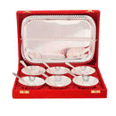 NOBILITY Bowl Spoon Tray Set Silver Plated Dry Fruits Dessert Serving Friends Family Housewarming Home Decoration Corporate Wedding Return Gifts Diwali Eid Christmas Gift items