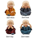 NOBILITY 1 Set Monk Buddha Miniature Set for Unique Gift, Home, Bedroom, Living Room, Office, Restaurant Decor, Showpiece, Gifts Figurines and Garden Decor Items - Resin (Multicolor)
