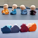 NOBILITY 1 Set Monk Buddha Miniature Set for Unique Gift, Home, Bedroom, Living Room, Office, Restaurant Decor, Showpiece, Gifts Figurines and Garden Decor Items - Resin (Multicolor)
