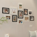 NOBILITY Art Street Boulevard Photo Frame Set Of 11 Picture Frames For Wall Hanging (8X10-3 Pcs, 6X8-8 Pcs, 10 Inches)-Black And White, Synthetic Wood, Rectangular