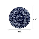 NOBILITY Mandala Design Coasters with Tray Coaster Set Fit for Tea Cups Coffee Mugs Glasses | Home Decor | Set of 6 Durable and Long Lasting Premium Finish Mandala (Blue Coasters)